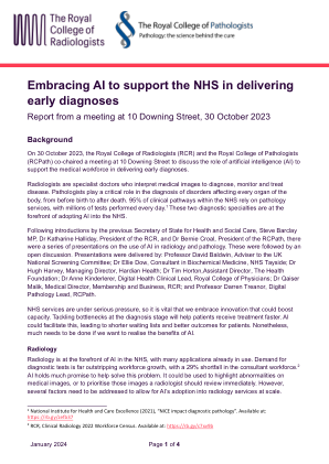 利用 AI 支持 NHS 提供早期诊断